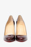 Christian Louboutin Burgundy Patent Leather Ron Ron 100 Heels Size 38.5