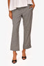 Prada Cream/Black Gingham Virgin Wool Cropped Pants Size 40