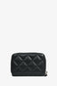 Pre-Loved Chanel™ 2015 Black Lambskin Zip Wallet