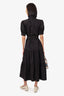 Derek Lam 10 Crosby Black Tiered Belted Short Sleeve Dress Est. Size S