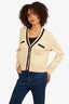 Sandro Cream/Black Knit Cardigan Size 1 (As Is)