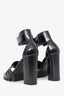 Louis Vuitton Black Glazed Calfskin Star Trail Sandals Size 38.5