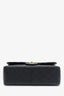 Pre-Loved Chanel™ 2019 Black Lambskin Leather Double Flap Jumbo Bag