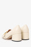 Gucci Cream Leather Block Heeled Shoes sz 39 (As Is)
