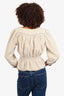 Ba&sh Biege Embroidered Peplum Top Size 0