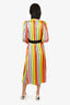 Olivia Rubin Multicolour Silk Sequin Bow Stripped Dress Size 4 (As Is)