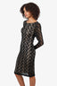Alice & Olivia Black Lace Long Sleeve Dress Size 8