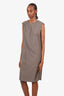 Prada Wool/Silk Grey Sleeveless Dress Size 46