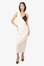 Uloani White/Black Lace Detail Midi Dress Size L