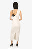 Uloani White/Black Lace Detail Midi Dress Size L