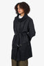MaxMara Rainwear Black Trench Coat Size 8
