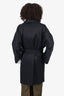 MaxMara Rainwear Black Trench Coat Size 8