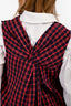 3.1 Phillip Lim Red Black Tartan Sleeveless Top Size 4