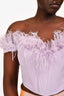 Miss Circle Purple 'Orilia' Feather Top Size L
