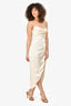 Bardot Eggshell Satin 'Elio' Midi Dress Midi Dress Size 6