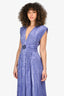 Sabina Musayev Purple Metallic 'Lilly' Midi Dress Size S