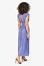 Sabina Musayev Purple Metallic 'Lilly' Midi Dress Size S