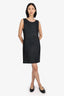 Gucci Black Metallic Sleeveless Midi Dress Size XL