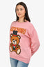 Moschino Pink Teddy Bear Sweater Size M