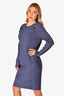 Tom Ford Blue Cutout Long Sleeve Dress Size XL