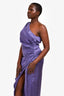 Elliatt Purple Silk 'Cristina' Midi Dress Size L