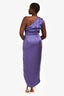 Elliatt Purple Silk 'Cristina' Midi Dress Size L