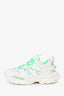 Balenciaga White/Green Mesh 'Track' Sneaker Size 35