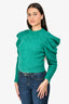 Isabel Marant Green Mohair/Wool Sleeve Detailed Sweater Size 34