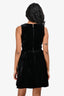 Kate Spade Black Velvet Sequin Ribbon Embellished Mini Dress Size 00