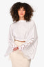 Rodebjer White Cropped Long Sleeve Top Size XS