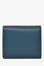 Mulberry Blue Leather Compact Wallet