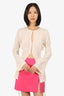 Camila Coelho Beige Cut-out Lace-up Aveia Top Size S