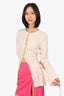 Camila Coelho Beige Cut-out Lace-up Aveia Top Size S
