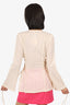 Camila Coelho Beige Cut-out Lace-up Aveia Top Size S