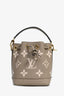 Louis Vuitton Brown/Pink Leather Logo Nano 'Noe' Bucket Bag