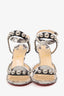 Christian Louboutin Galeria 100 Watersnake-Print Sandals Size 39