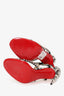 Christian Louboutin Galeria 100 Watersnake-Print Sandals Size 39