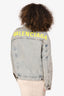 Balenciaga Blue Denim Washed Logo Jacket Size 38