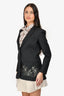 Valentino Wool/Silk Black Lace Detail Blazer Jacket Size 42