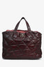 Pre-Loved Chanel™ 2009/10 Burgundy Leather Quilted CC 'Portobello' Tote Bag