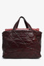 Pre-Loved Chanel™ 2009/10 Burgundy Leather Quilted CC 'Portobello' Tote Bag