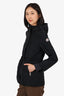 Moncler Black Disthene Giubbotto Zip Up Hooded Jacket Size 0