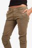 Nili Lotan Green Slim Leg Cargo Pants Size 2