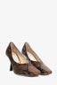 Jimmy Choo Brown/Black Leather Python Heels 38