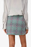Sandro Green/Navy Wool Plaid Mini Skirt Size 1