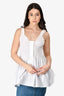 Alexander Wang White Button Up Sleeveless Top Size L (As Is)