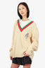 Gucci Off-White Pineapple Web Sweater Size XXX-Large 'As Is'