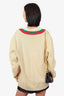 Gucci Off-White Pineapple Web Sweater Size XXX-Large 'As Is'
