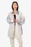 Thom Browne Grey/White Fun Mix Oversized Button-Front Shirt Size 5 Mens