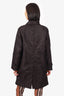 Burberry Black Camden TB Logo Monogram Car Coat Size 4